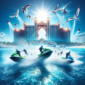 32. Jet Skiing with Atlantis The Palm as a Backdrop