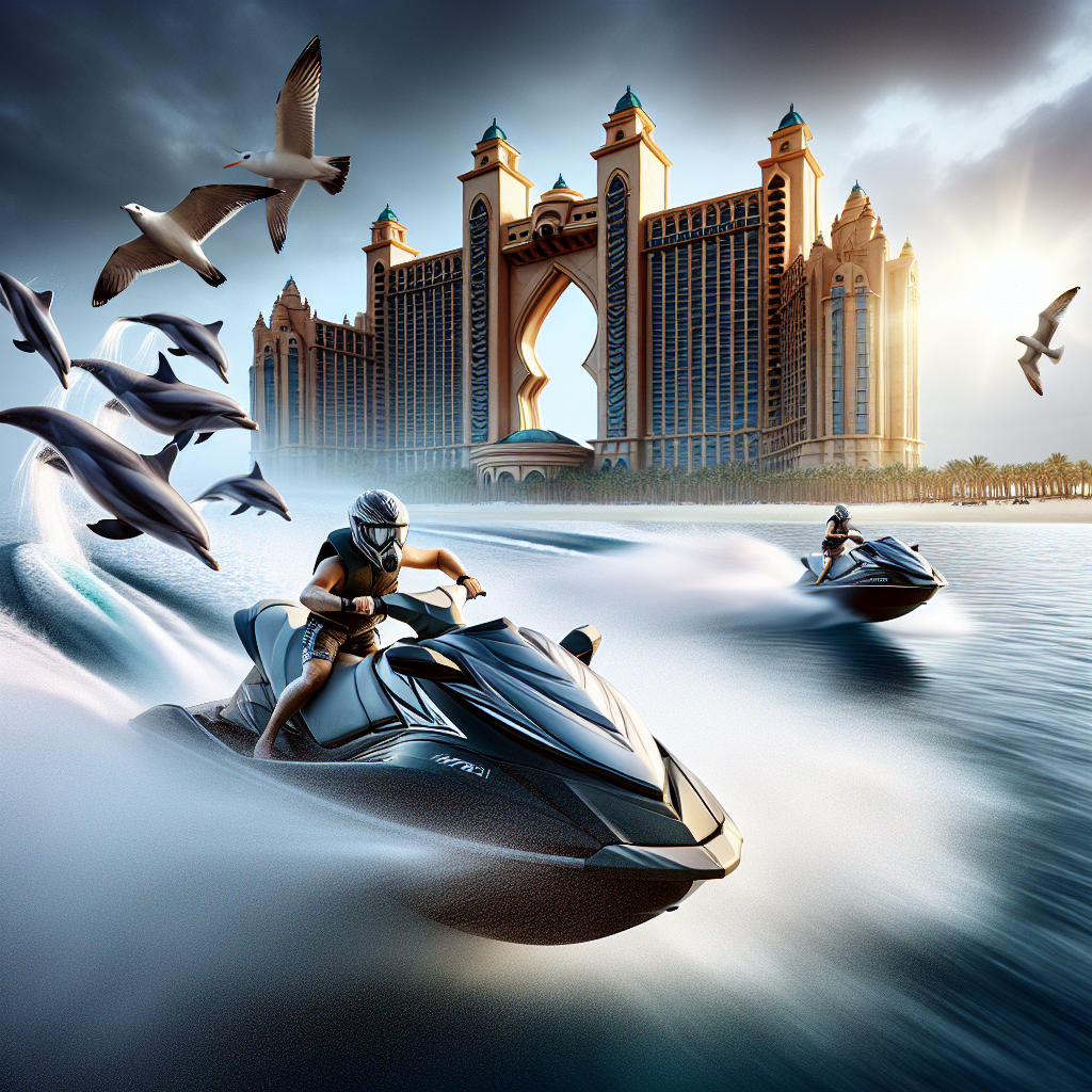 32. Jet Skiing with Atlantis The Palm as a Backdrop