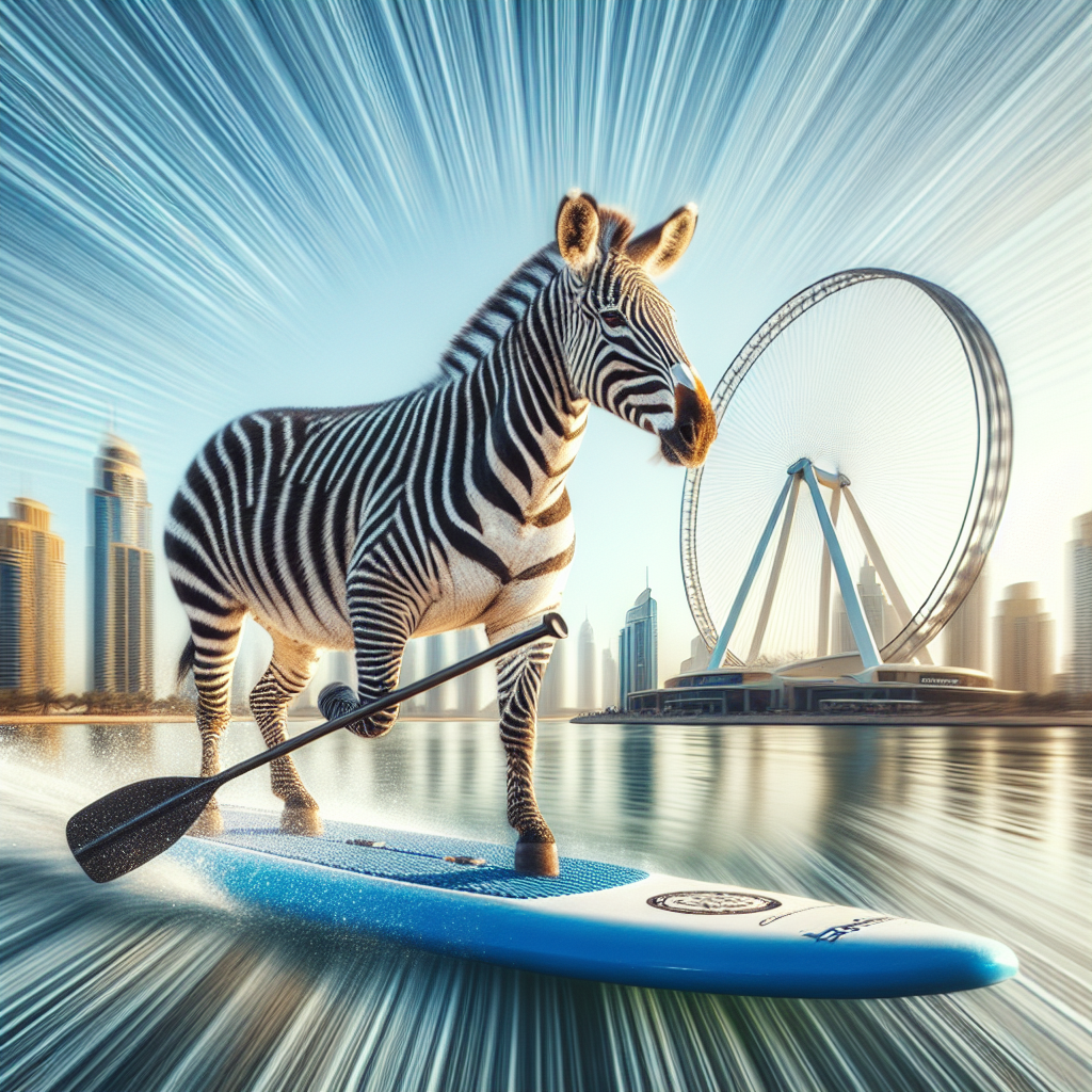 8. Paddleboarding with Ain Dubai as Your Backdrop